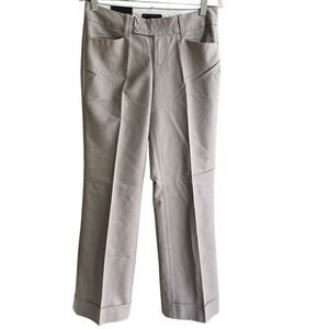 New Banana Republic Jackson Fit Cotton Flare Cuffed Pants Trousers Size 4 Gray